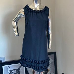 LOFT Sleeveless Ruffle Shift Dress